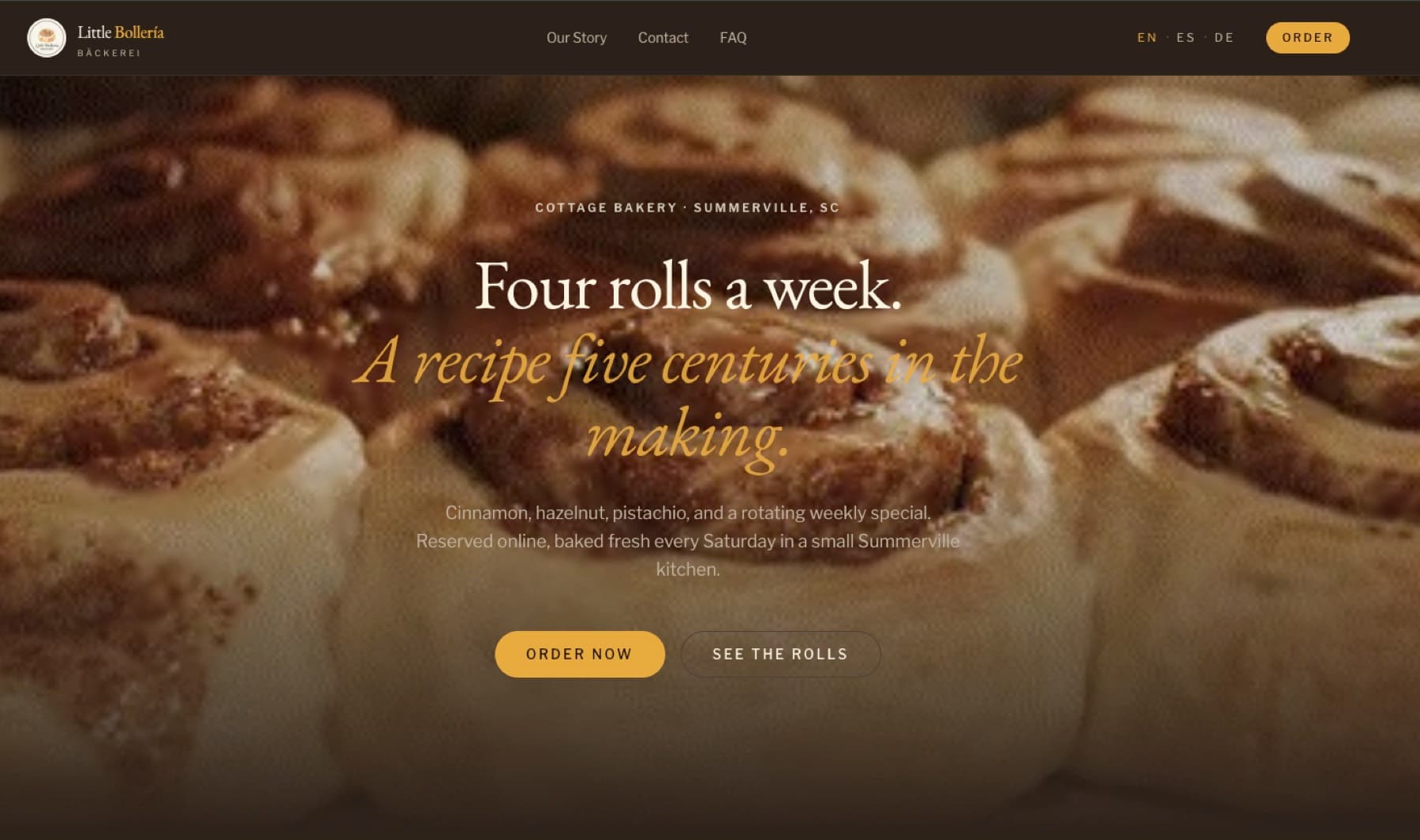 Screenshot of Little Bolleria Bäckerei