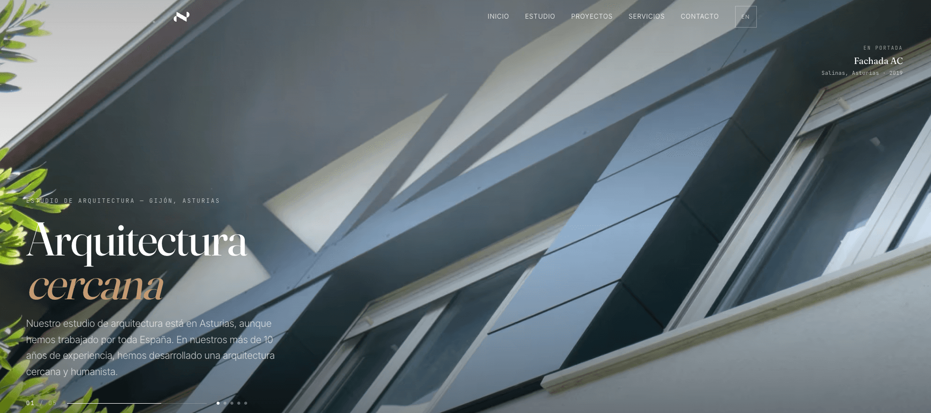 NEVA Estudio architecture studio website